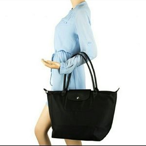Longchamp Le Pliage Neo Black/Black Large Tote
